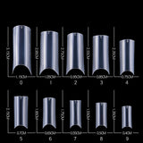 Manicure Fake Nail Bamboo Tube Nail 500 Pieces Box