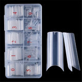 Manicure Fake Nail Bamboo Tube Nail 500 Pieces Box