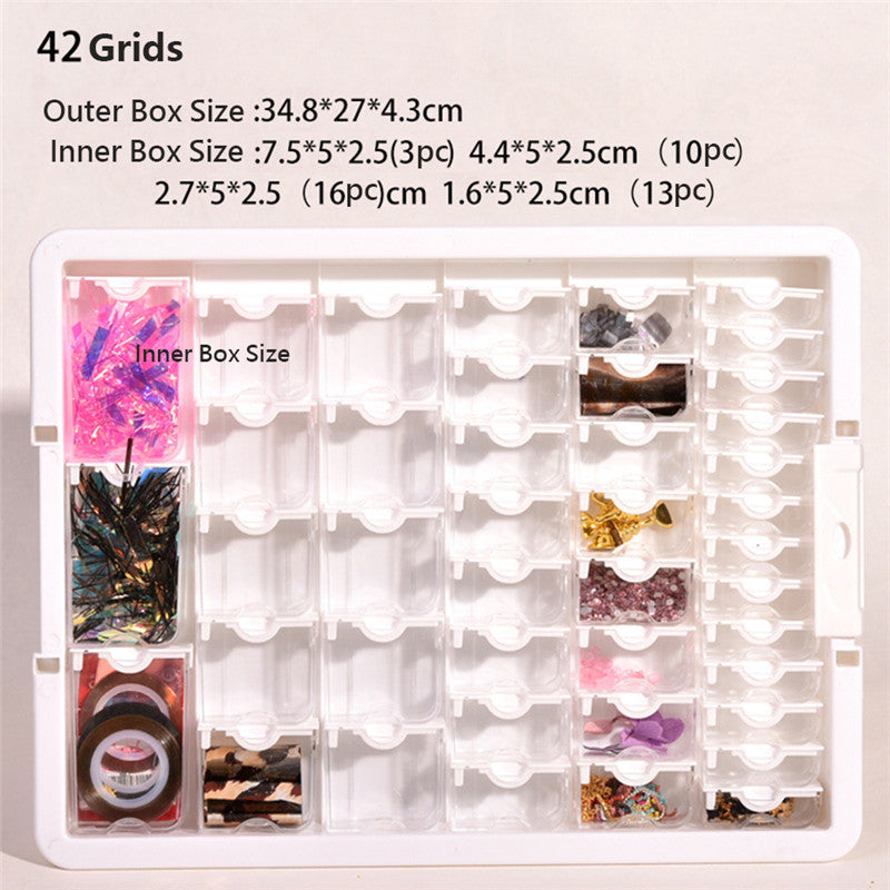 Storage Lattice Storage Box Nail Art Jewelry Display Box