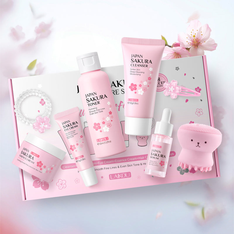 Cherry Blossom 8-piece Facial Skin Care Gift Box