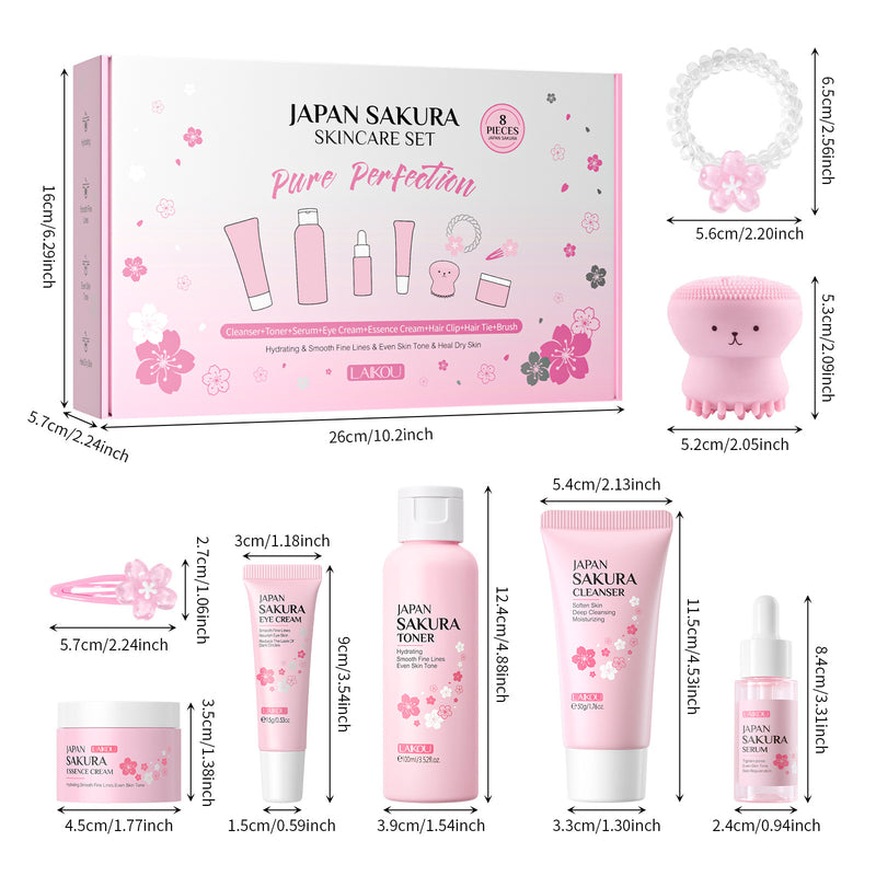 Cherry Blossom 8-piece Facial Skin Care Gift Box