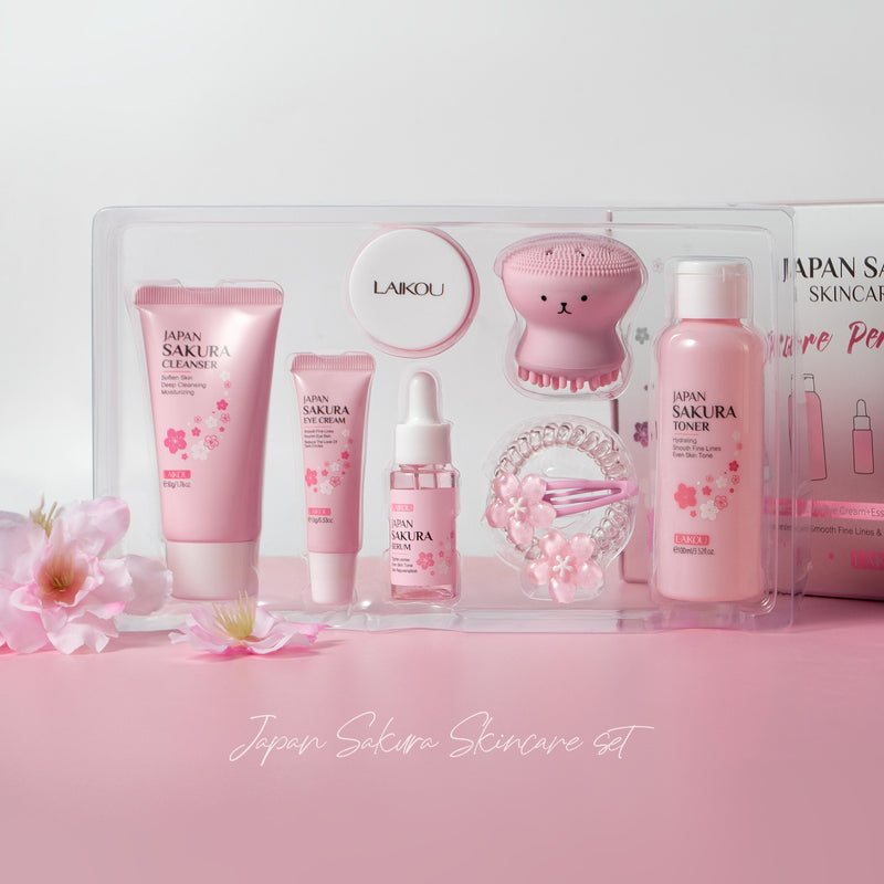 Cherry Blossom 8-piece Facial Skin Care Gift Box