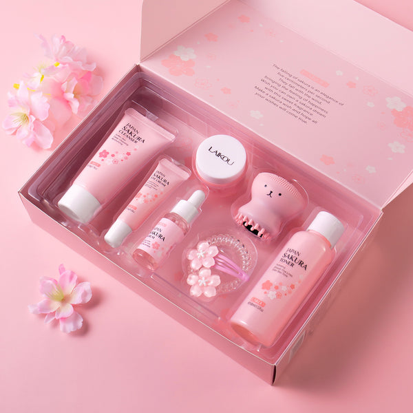 Cherry Blossom 8-piece Facial Skin Care Gift Box